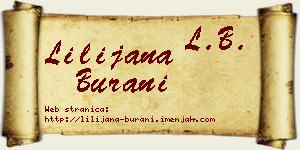 Lilijana Burani vizit kartica